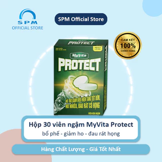 Hộp 30 viên ngậm MyVita Protect giảm ho đờm, đau rát cổ họng - SPM Official Store