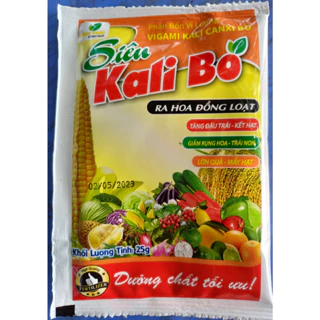 Phân bón Siêu Kali Bo Kích Thích Ra Hoa Đồng Loạt,Tăng Đậu Quả, Chống Rụng Trái 25GR