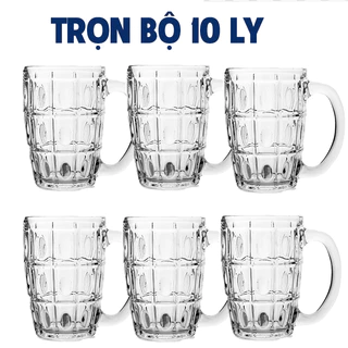 [COMBO 10 LY] Ly Bia Nhựa Acrylic Giả Thủy Tinh Uống Nước Ngọt , Bia , Quán Bar