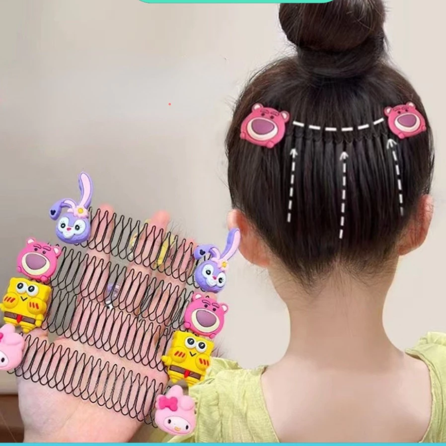 Lược Cài Tóc Con Hình Gấu / Dâu Tây🍒FREESHIP🍒Xược Tóc Gãy Ngược Vô Hình Làm Gọn Tóc Cho Bé Gái