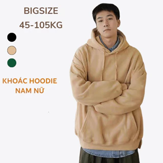 40-105kg Áo khoác hoodie nỉ nam nữ bigsize 3 màu mặc thu đông form basic
