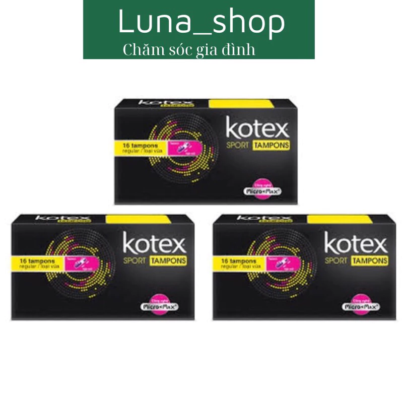 ( date mới )Băng vệ sinh Tampon Kotex loại vừa 16 miếng