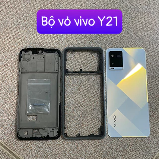 bộ xương vỏ vivo Y21 (zin) kèm khay sim,phím âm lượng,kính camera