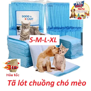 (HỎA TỐC HCM) Bịch Tã giấy lót khay/lót chuồng cho thú cưng 5 lớp doog & caat size S,M,L,XL