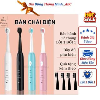 Bàn chải điện 5 chế độ bản cao cấp, Bàn chải đánh răng điện công nghệ châu Âu 5 chế độ rung New