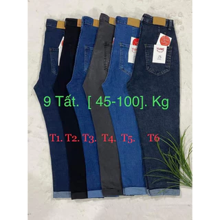 Quần jean 9 tất lật lai lưng cao có size 25-30. Vải dày và co giãn.YUME JEAN BIGSIZE