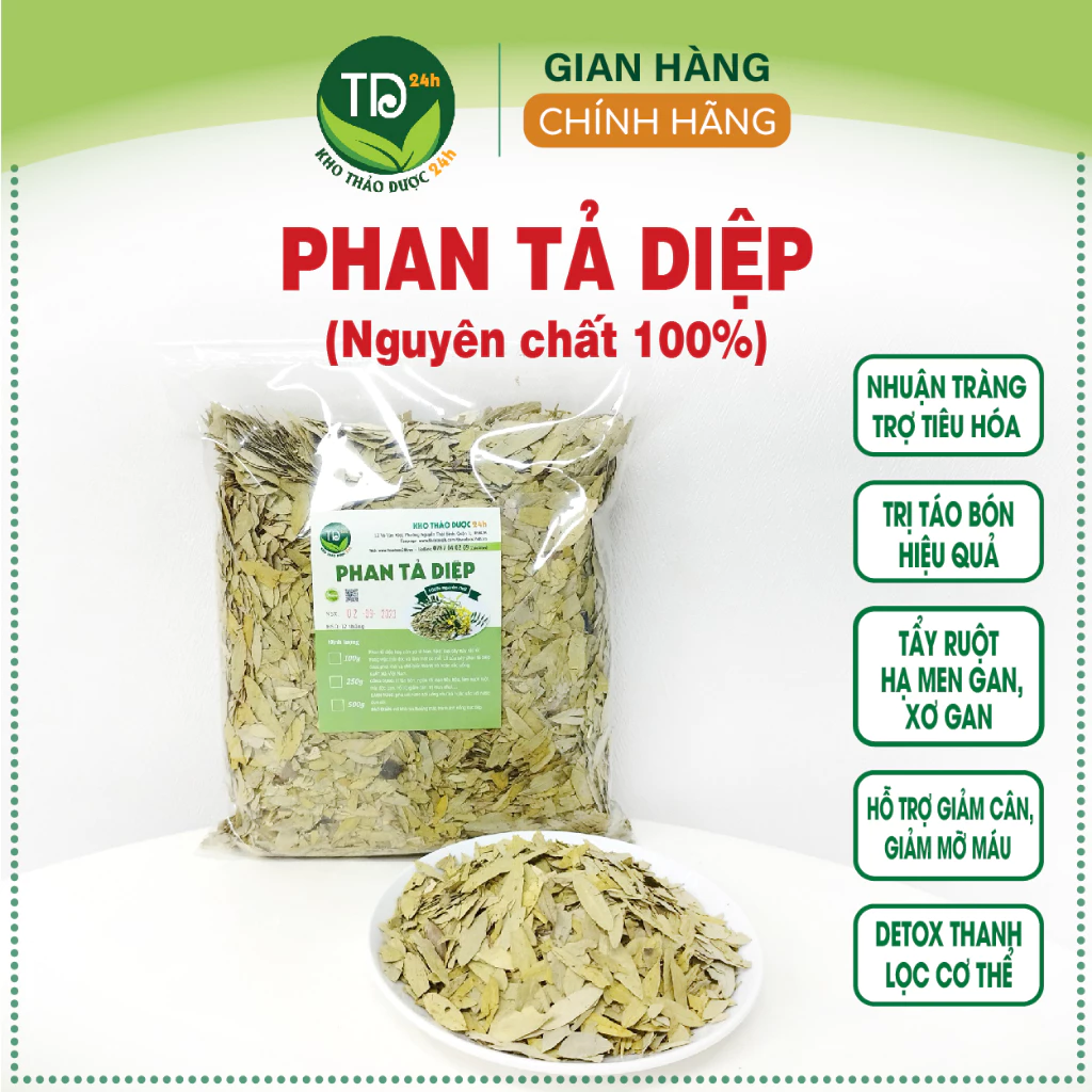 Phan tả diệp, bổ sung chất xơ, đánh bay táo bón, rối loạn tiêu hóa, nhuận tràng, thải độc tố trong ruột và gan, giảm cân