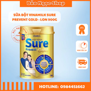 Sữa bột cho người lớn tuổi Vinamilk Sure Prevent 900g (Hộp thiếc) - bổ sung dinh dưỡng và tăng cường sức khỏe