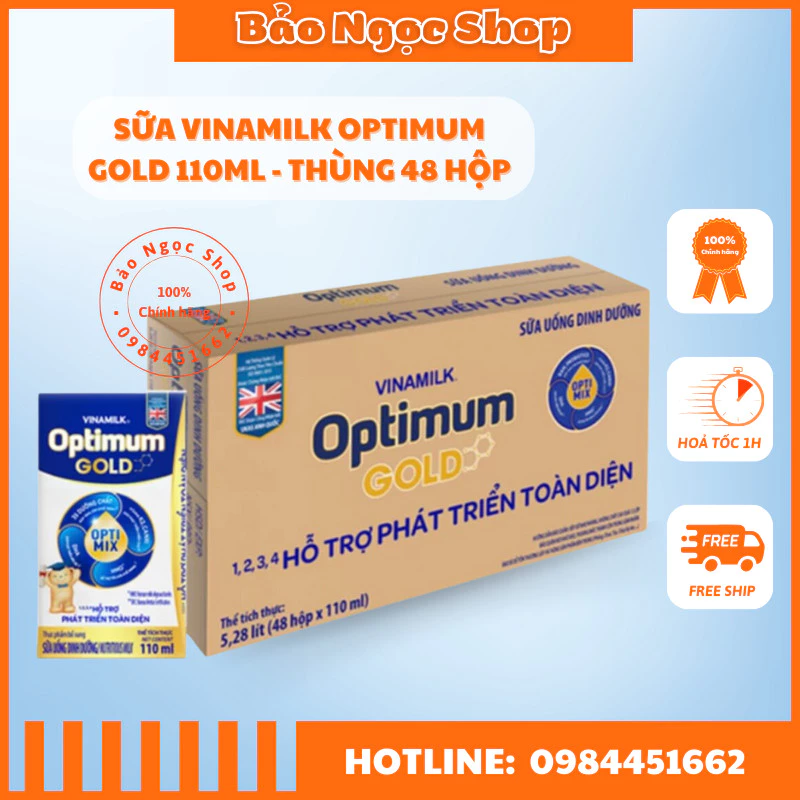 Sữa Bột Pha Sẵn Optimum Gold 110ml [ thùng x 48 hộp ] { date luôn mới }