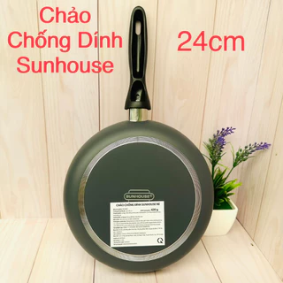 Chảo chống dính SUNHOUSE 24CM NE24DA Chính Hãng - Không dùng bếp Từ