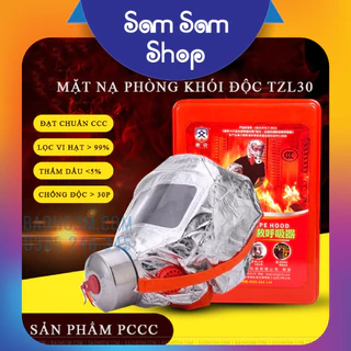 Mặt nạ chống cháy, mặt nạ phòng độc chống khói khí độc dùng trong PCCC, hỏa hoạn, sử dụng 1 lần trong 30phút