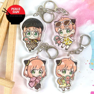 Móc khóa ANYA SPY X FAMIL ver THỜI TRANG - GIA ĐÌNH ĐIỆP VIÊN in hình anime chibi mica trong acrylic