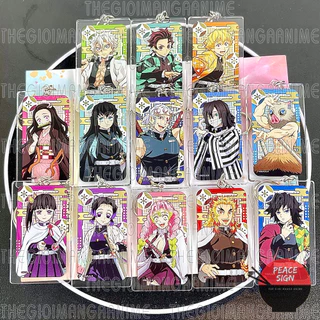 Móc khóa KIMETSU NO YAIBA ver CHỮ NHẬT keyring mica acrylic in hình anime chibi dễ thương