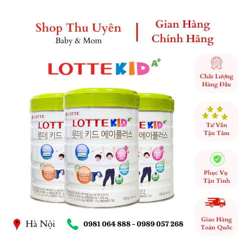 Sữa LOTTE KID A+ Hàn Quốc 760G Cho Bé Từ 1 - 10 Tuổi