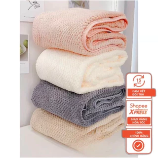 Khăn Lau Tắm Gội Dùng Cho Gia Đình, Spa, Khách Sạn 100% Cotton Thấm Hút Tốt