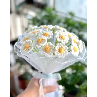 Bó hoa cúc họa mi 10, 20, 30 bông bằng len handmade, làm quà tặng ngày lễ cực ý nghĩa, trang trí decor nhà cửa