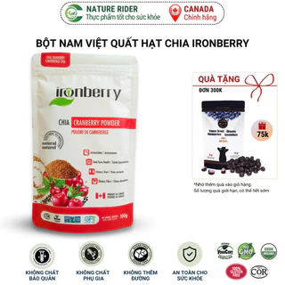 Bột nam việt quất & hạt chia nguyên chất - Irronberry - CHIA CRANBERRY POWDER 100gr