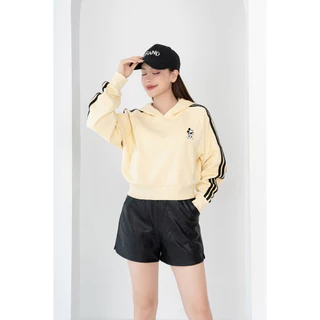 Áo Hoodie nữ dáng ngắn in hình Mickey - Áo nỉ thu đông có mũ - Loza NP6594