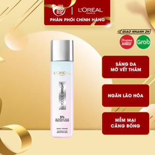 Nước Dưỡng Sáng Da, Tái Tạo Da, Ngăn Ngừa Lão Hóa L'oreal Glycolic - Bright Glowing Peeling Toner 128ml