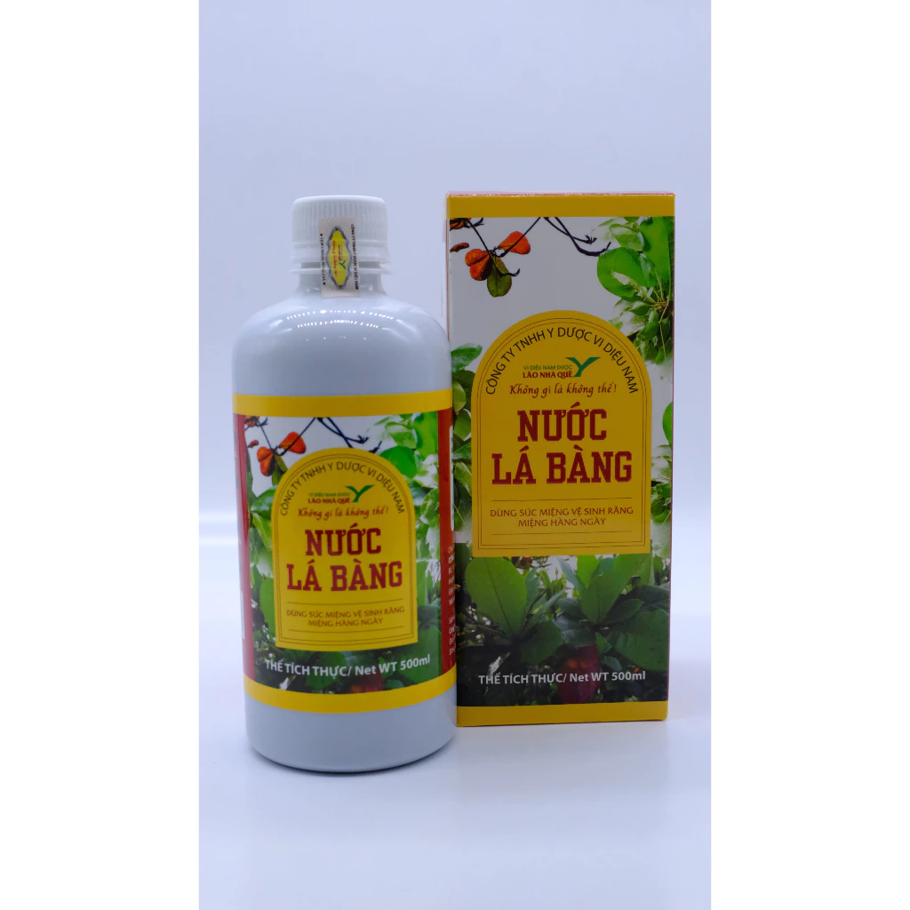 Nước Lá Bàng Lão Nhà Quê- hỗ trợ viêm phụ khoa, chân tay miệng, mụn nhọt... - Lọ 500ml