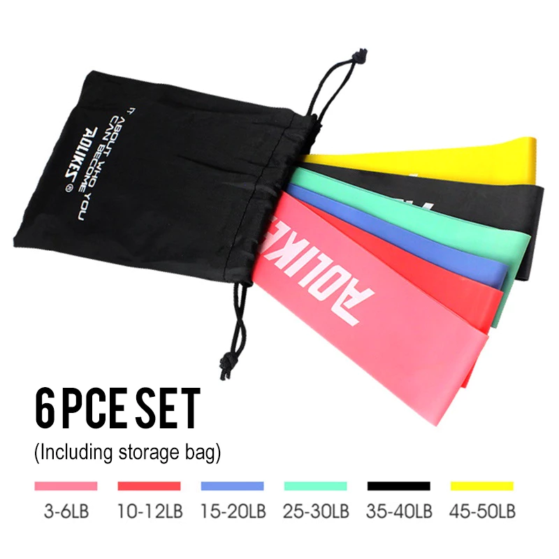 Dây Kháng Lực MiniBand Cao Su Kháng Lực Tập Gym Chân .Cơ Mông - Đùi  Chính Hãng Aolikes 3601 (Dây lẻ)