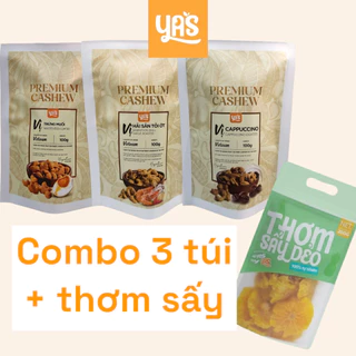 Combo 3 Túi Bao Gồm Vị Trứng Muối, Hải Sản, Cappuccino + Túi Thơm Sấy Dẻo