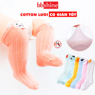 Tất cho bé 0-3 tuổi chống muỗi BBShine, Tất cho bé gái và bé trai cao cổ chống trơn trượt hình thú đủ màu sắc - T019