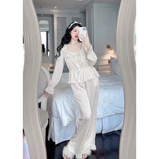 SP.746 Bộ ngủ lụa pyjama dài tay LYLY hàng Quảng châu cao cấp