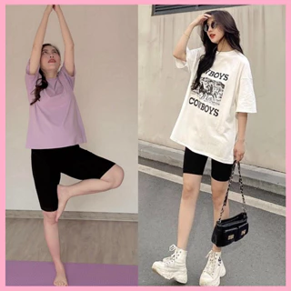 Quần legging đùi, chất cotton borip cao cấp, co giãn 4 chiều, đi chơi, đi tập, mặc nhà đều đẹp, thoải mái, lịch sự