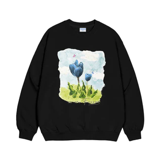 Áo Sweater Frozen Tulip Nỉ Chân Cua lót lông Cotton 100% Unisex Local Brand