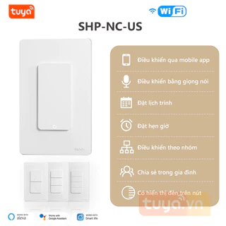 Công Tắc Cơ Wifi Thông Minh Hình Chữ Nhật Tuya SHP-NC-US