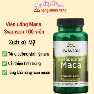 Viên uống tăng cường sinh lý nam Maca 500mg Swanson