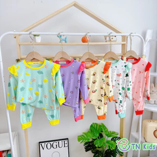 [Bé 7-19kg] Bộ dài tay cánh tiên thun lạnh in toàn thân Minky Mom chất mềm mịn mát cho bé gái từ 7-19kg [Hàng loại 1]