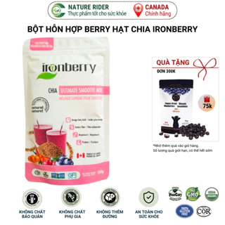 Bột hỗn hợp berry & hạt chia nguyên chất - Ironberry chia ultimate smoothe mix 100gr