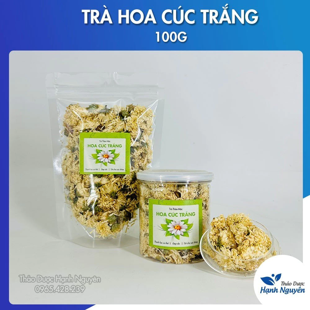 Hoa cúc trắng thượng hạng 100g (Trà hoa cúc khô, thơm) - Thảo dược hạnh nguyên