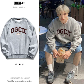 Áo Nỉ Bông Nam Họa Tiết Chữ DGCK HeiLit Sweater Form Rộng