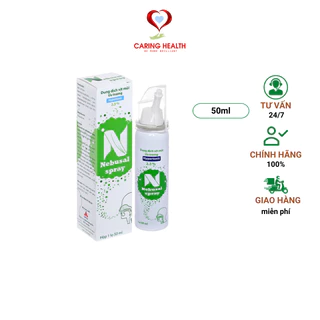 Dung dịch xịt mũi ưu trương Nebusal Spray Baby 2.3% chai 50ml - giúp giảm nghẹt mũi cho người lớn và trẻ em từ 3 tuổi