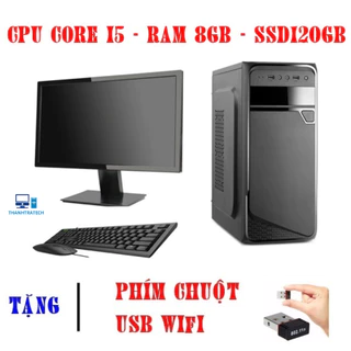 Bộ máy tính i5 Ram 8GB | SSD 120GB | Màn hình 19 inch chơi game mượt.