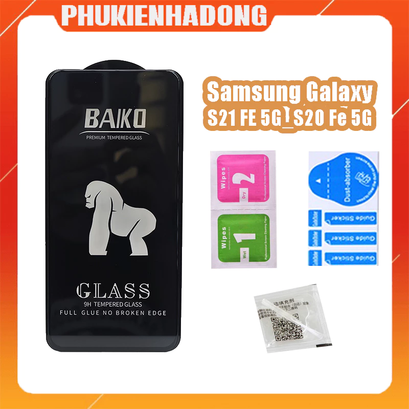 Kính cường lực 9H full màn hình Baiko Samsung Galaxy S21 FE 5G, S20 Fe 5G