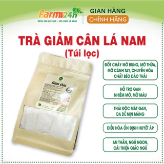 [40 gói] Trà giảm cân lá nam túi lọc, 100% thảo dược tự nhiên, liệu trình dùng trong 20 ngày, giảm tức tốc từ 2 đến 5 kg