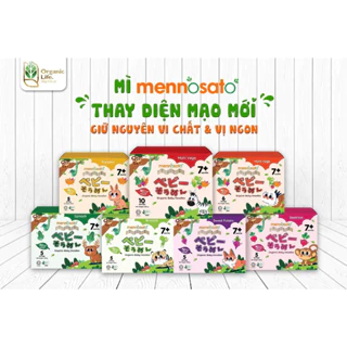 Mì ăn dặm rau củ hữu cơ mennosato cho bé từ 7m lẻ nhiều vị