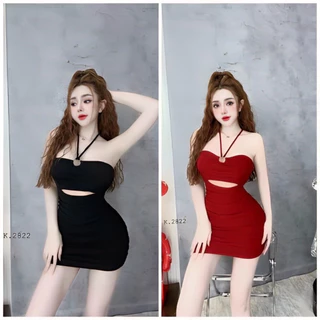 Đầm Body 2 Dây Khoét Ngực Sexy Thun Gân, Váy Đầm Nữ Dự Tiệc Đi Chơi Sang Chảnh Sexy Cuốn Hút Dáng Hot MINMIN D032