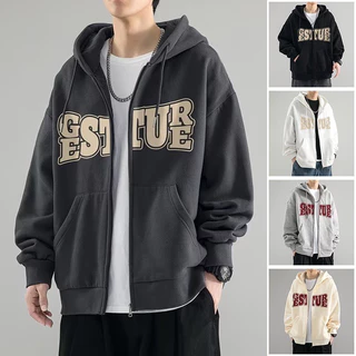 Áo Khoác HOODIE nỉ bông mũ to 2 lớp Unisex form rộng SLAKE in chữ Gesture