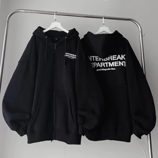 [ẢNH THẬT-CÓ SẴN] Áo Khoác Nỉ Hoodie Zip INTERBREAK Nhiều Màu Form Rộng Unisex Nam Nữ - Áo Hoodie dây kéo Jaystoree 🖤