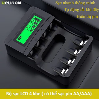 Bộ sạc pin thông minh DeliPow 018/805/405 cao cấp sạc pin AA/AAA