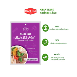 Nước Xốt Bún Bò Huế Chuẩn Vị - Cao Gia Foods - Gói 155g - Thích Hợp Cho Mọi Bữa Ăn Gia Đình