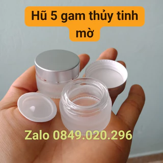 [Siêu rẻ] Lọ chiết kem thủy tinh phun mờ nắp nhựa bạc