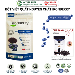 Bột việt quất nguyên chất - IRONBERRY wild blueberry powder 100gr