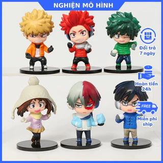 Mô hình Học viện siêu anh hùng Ver2 6 nhân vật My Hero Academia 10cm Shoto Todoroki Midoriya All Might Bakugo Kirishima