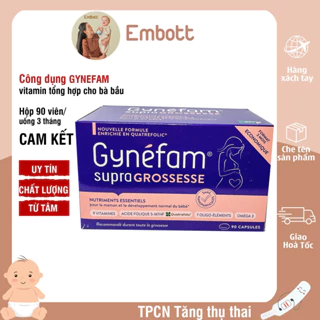 Gynefam Hộp 90 viên vitamin tổng hợp và acid folic cho mẹ bầu EMBOTT22